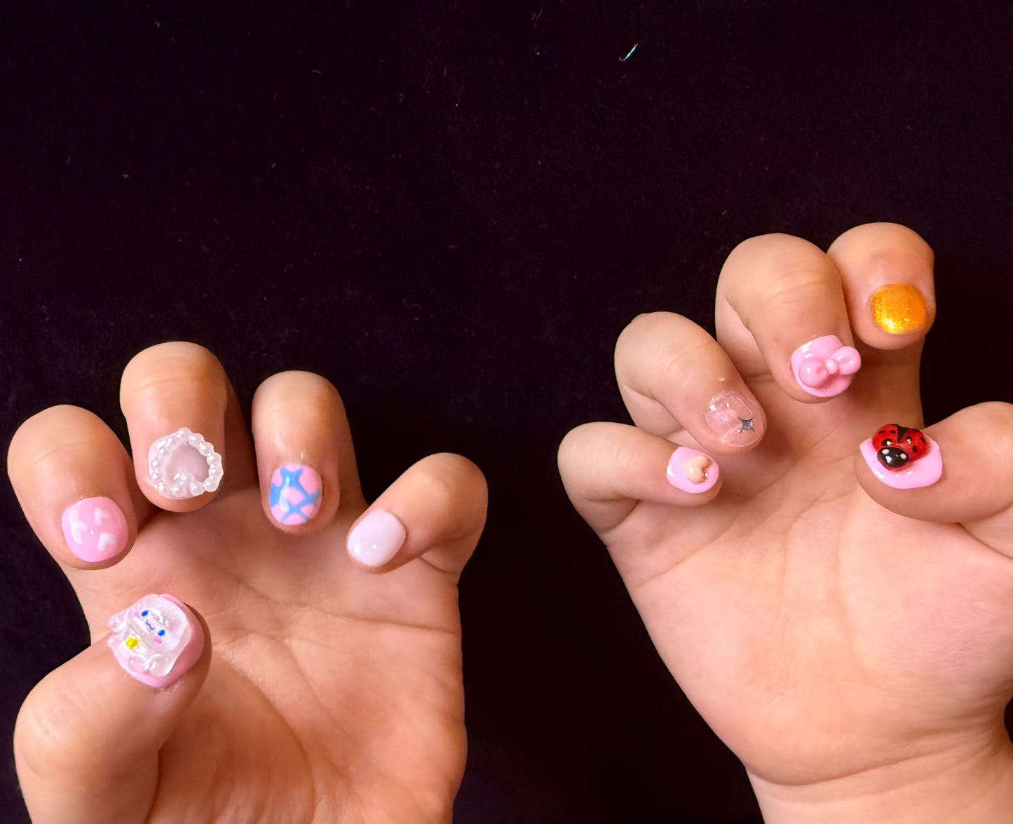 Handmade Kids Press-On Nails – Fun Cartoon Nail Art Set, Easy to Wear & Change Anytime with Mood and Style