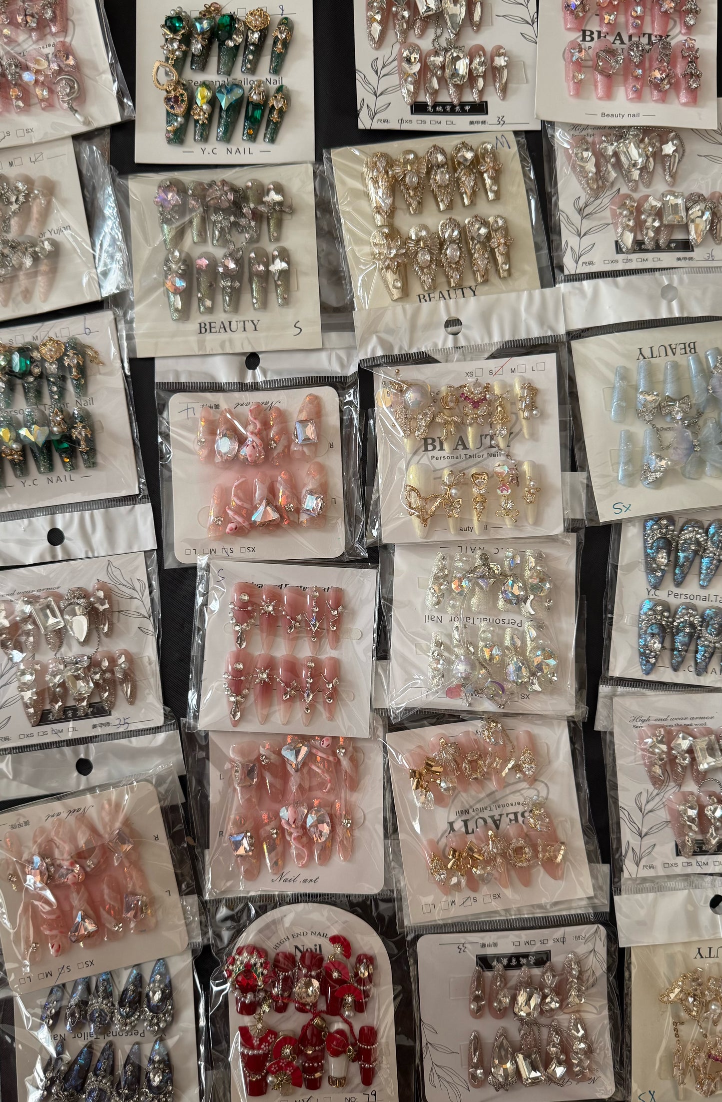 Ultimate Sparkle Collection β Handmade Full Rhinestone Glam Nails