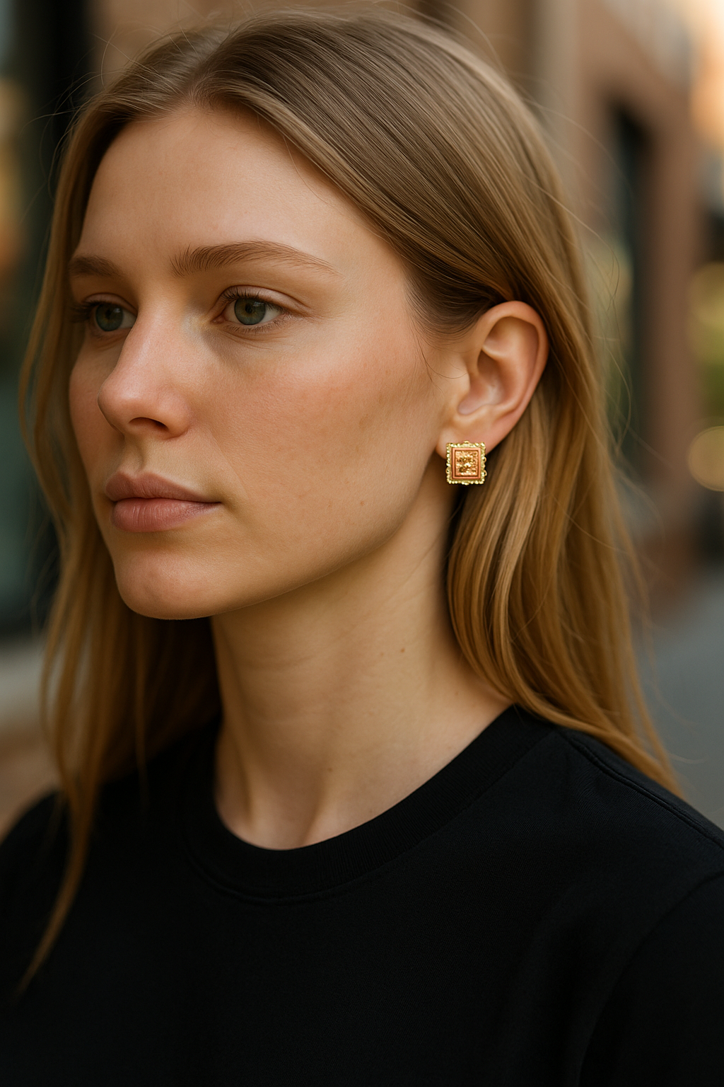 Vintage-Inspired Handmade Earrings – Thick Silver-Plated Posts, Enamel Handcrafted Design