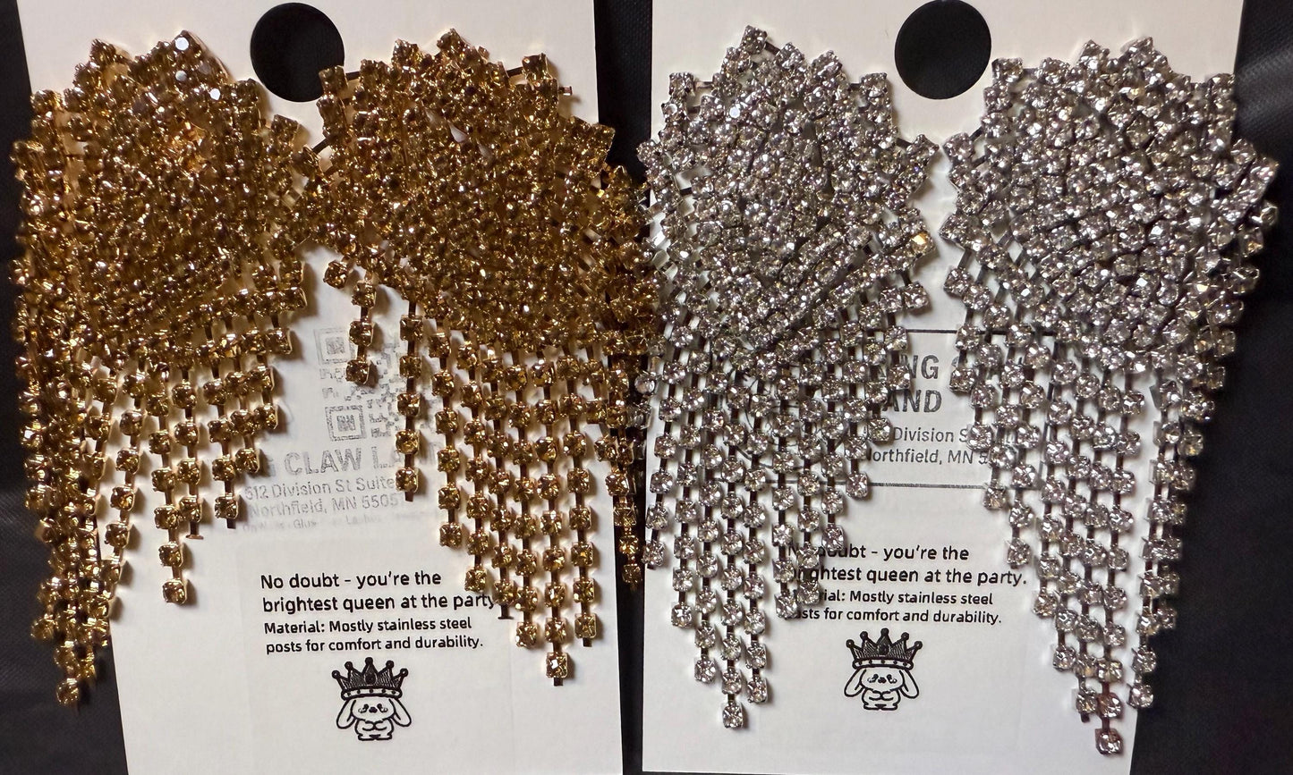 Oversized Tassel Earrings  Statement Dangle Jewelry, Bold Party & Runway Style