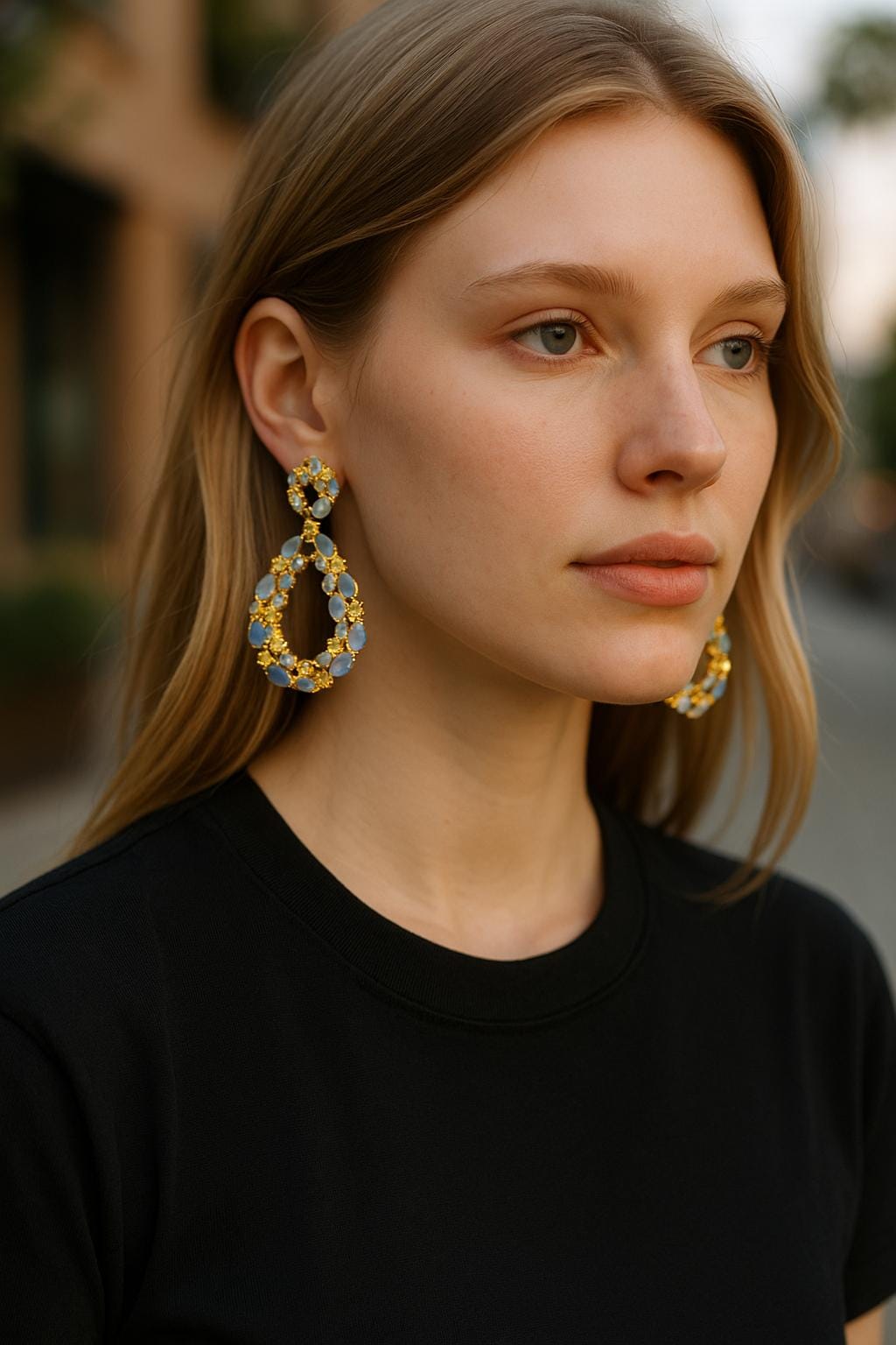 Crystal Statement Earrings  Different Shapes color | Heavy Rhinestone Glam Earrings for Party, Wedding & Night Out