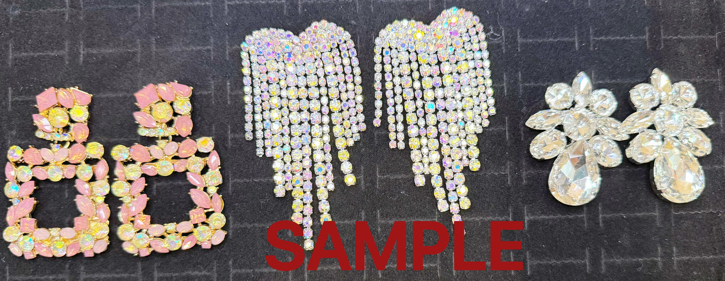 Luxury Full Rhinestone Statement Earrings – Handcrafted & Ultra Sparkly