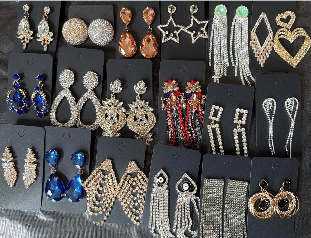 Luxury Full Rhinestone Statement Earrings – Handcrafted & Ultra Sparkly