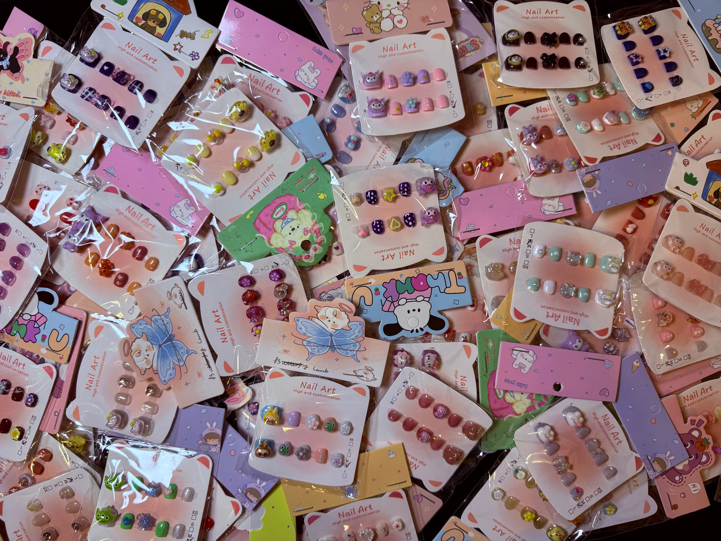 Handmade Kids Press-On Nails – Fun Cartoon Nail Art Set, Easy to Wear & Change Anytime with Mood and Style