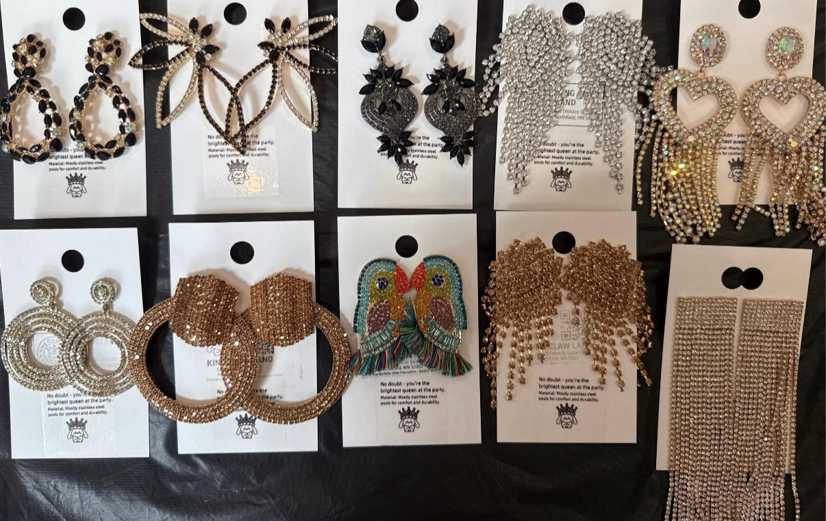 Luxury Full Rhinestone Statement Earrings – Handcrafted & Ultra Sparkly