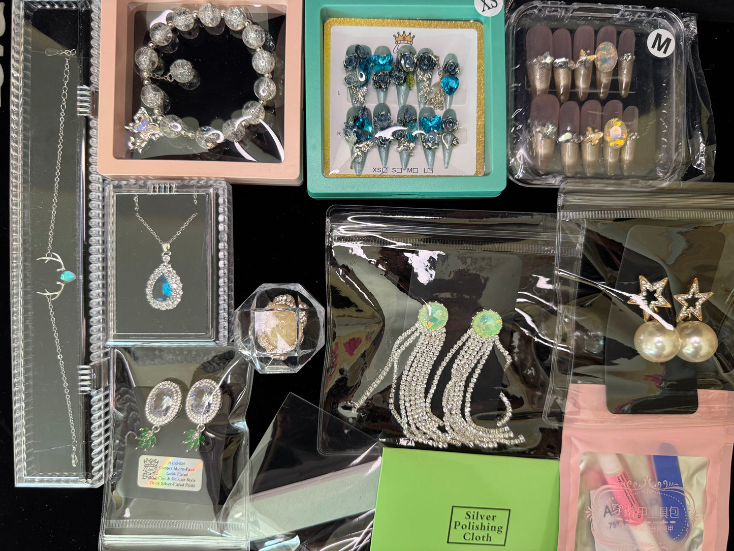 $79.95 Luxury Gift Mystery Box – Jewelry & Nail Art in Elegant Gift Packaging