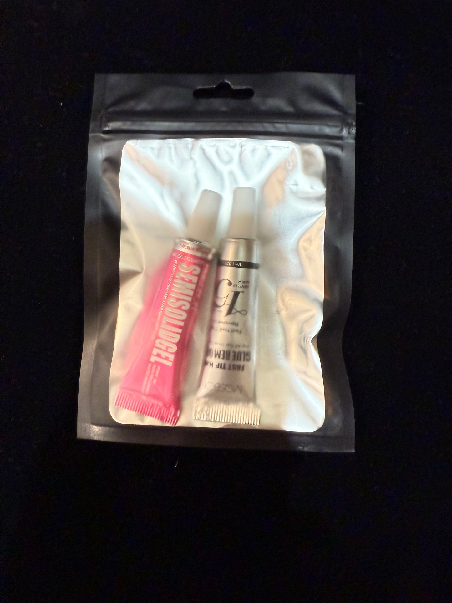 Semi Solid Nail Glue & Remover Set (0.35oz) – Strong Hold 3–4 Weeks, Easy & Safe Removal