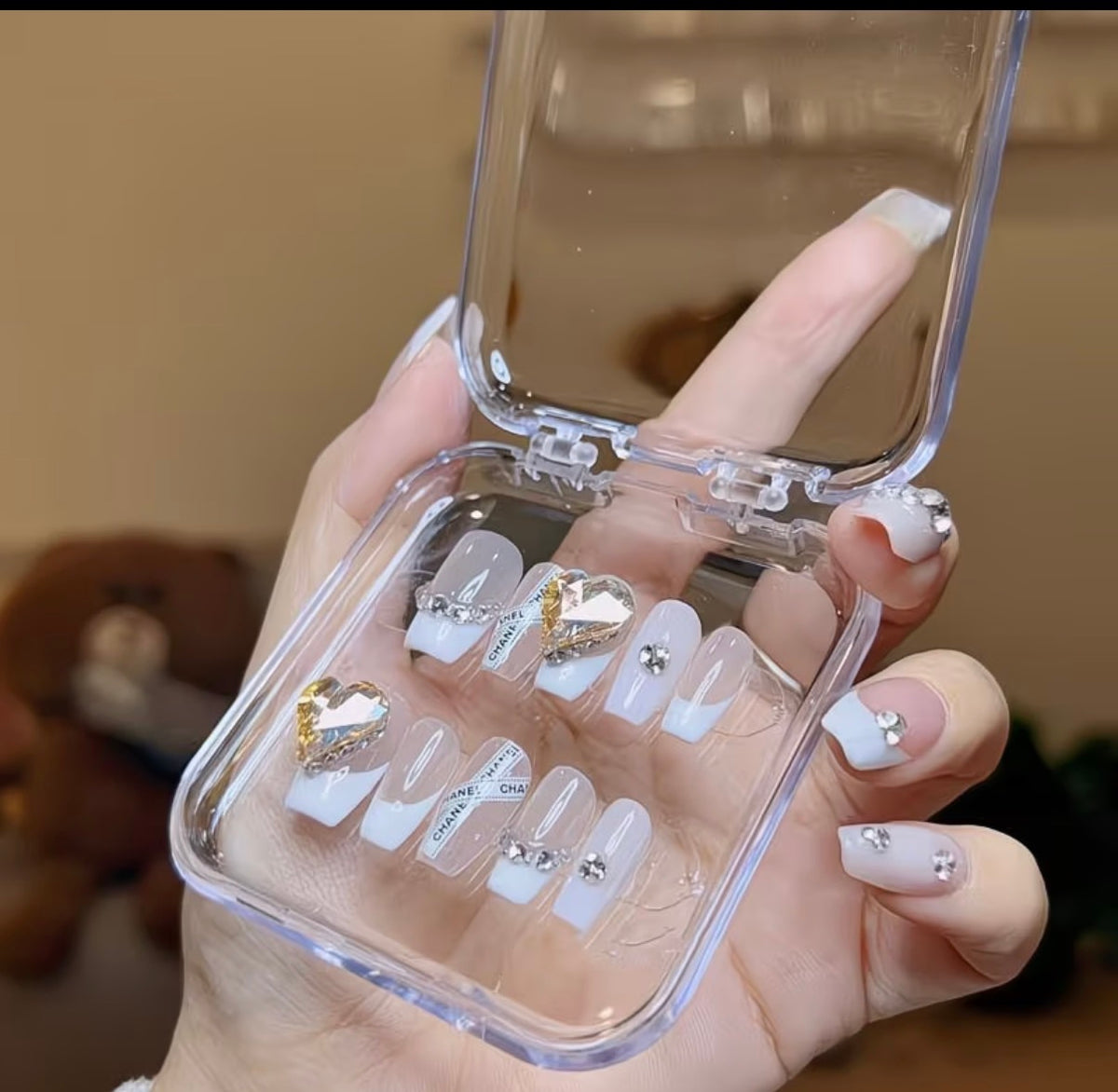 Clear Press-On Nail Display Box – 50PCS/$20