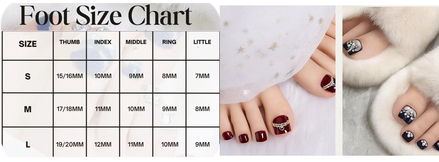 Trendy Press-On Toe Nails – Easy to Apply, Stylish & Comfortable Fit