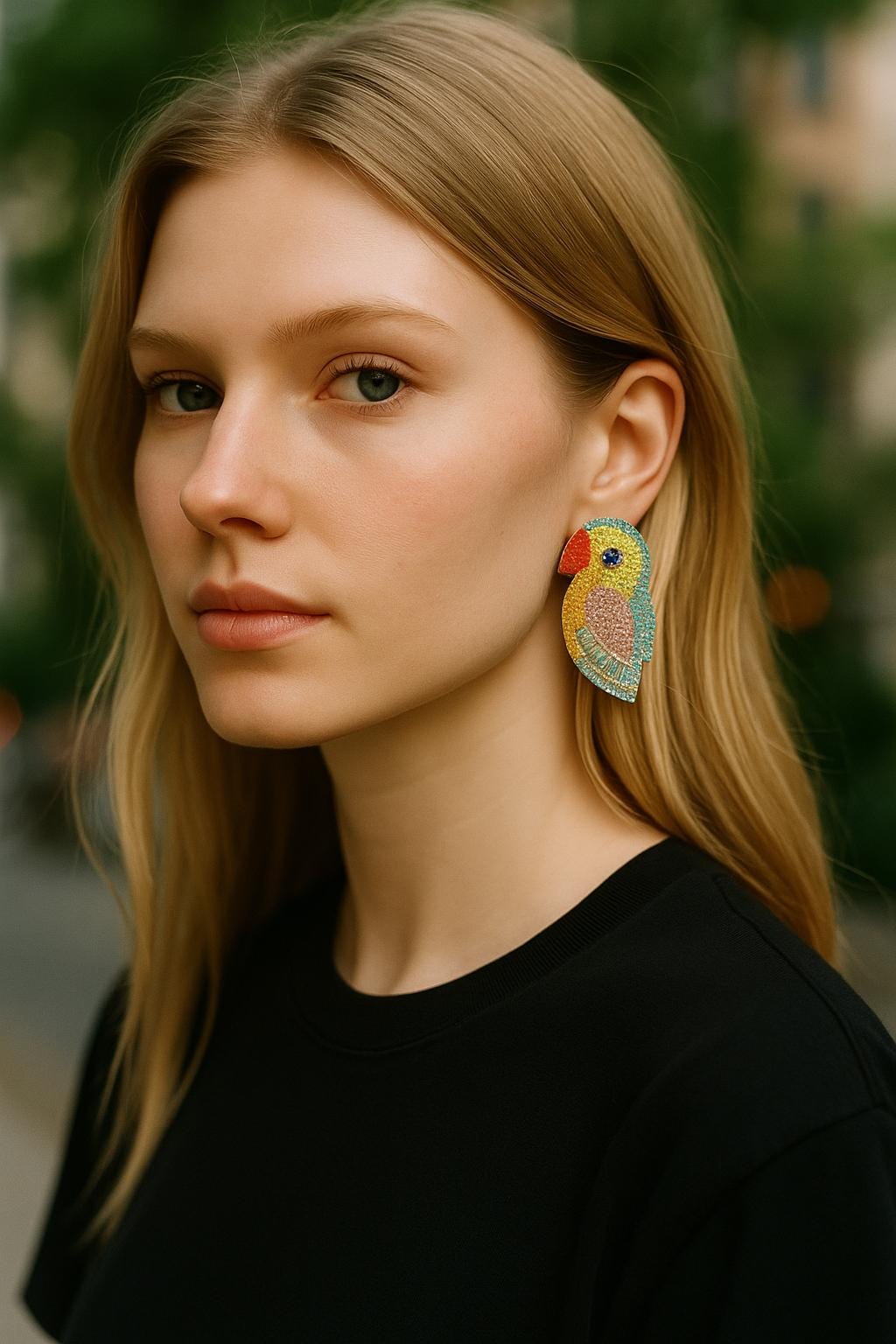 Colorful Parrot Statement Earrings  Rhinestone Crystal & Tassel Styles